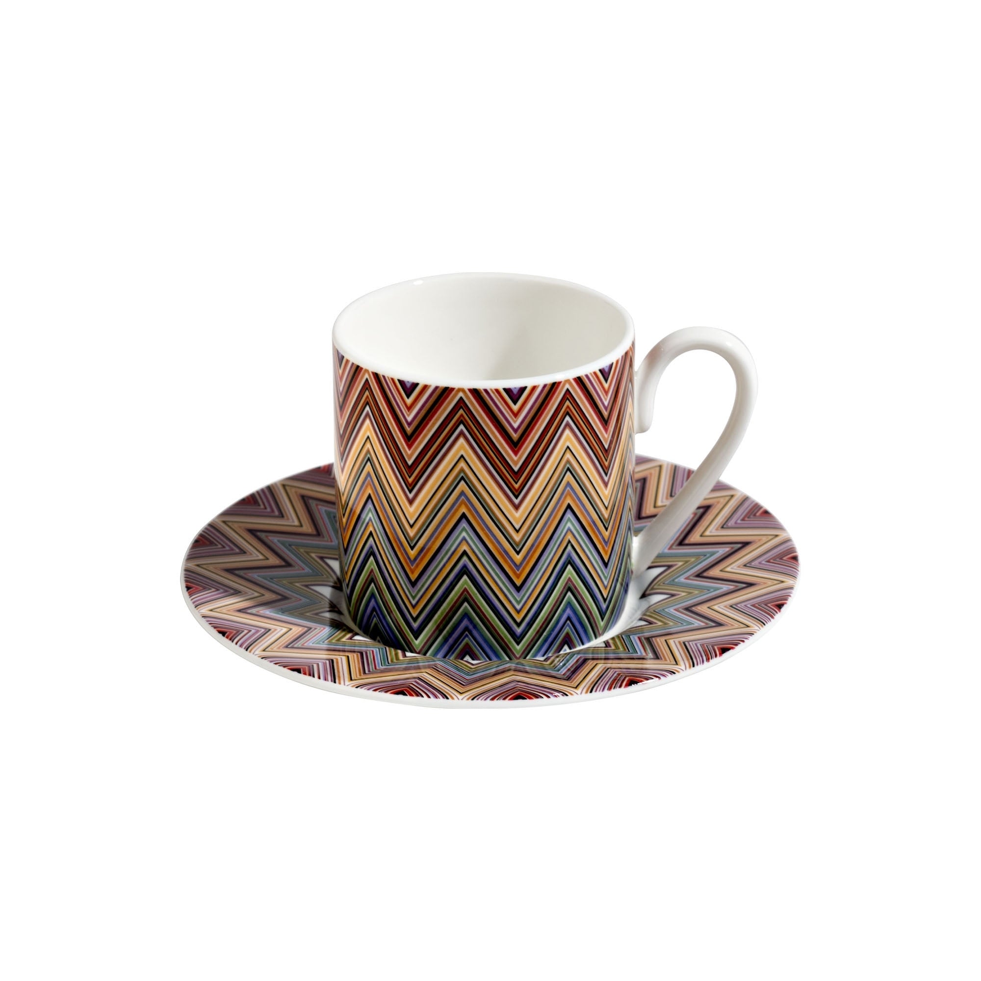 MISSONI - COFFEE CUP / COFFEE CUP & SAUCER - Cylindric shape - SET 2 PCS